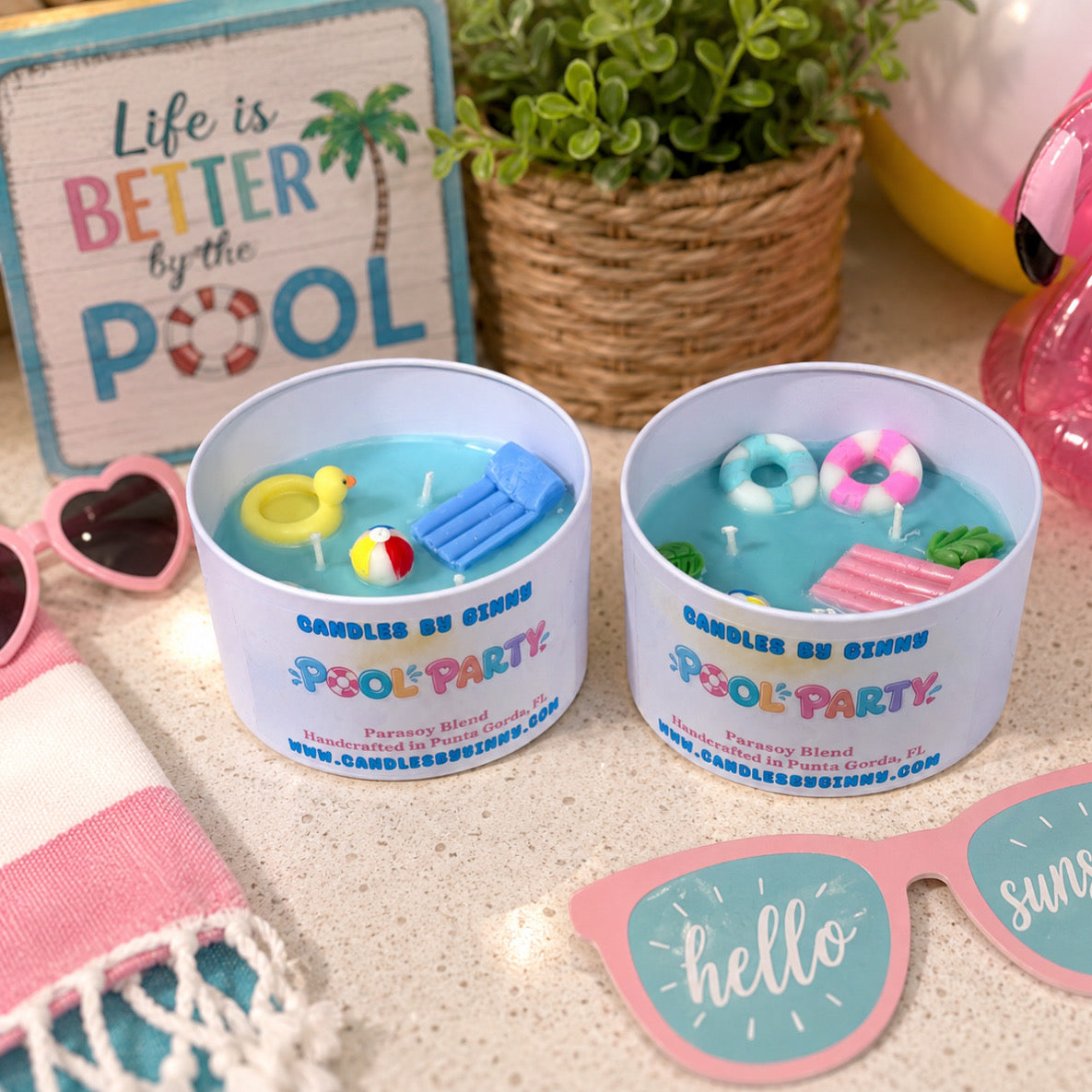 Pool Party - 3 Wick candle - Use code “2for35” on select candles for a discount