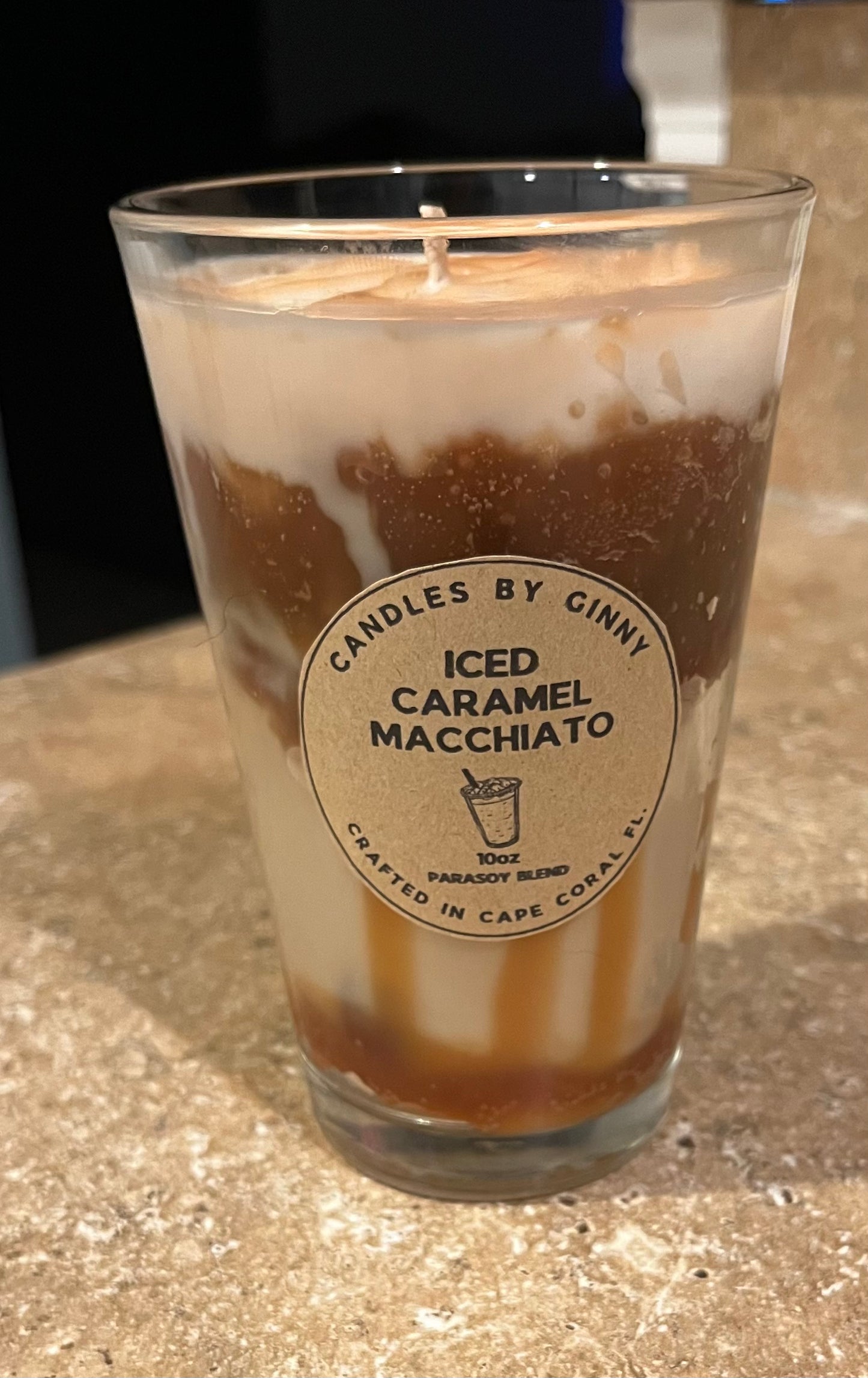 Iced caramel macchiato